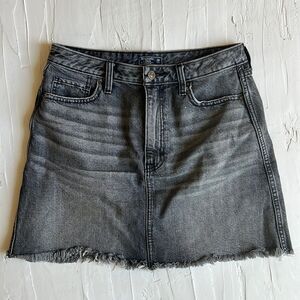 Abercrombie Denim Jean Skirt Frey Hem Mini Skirt Women’s Size 28